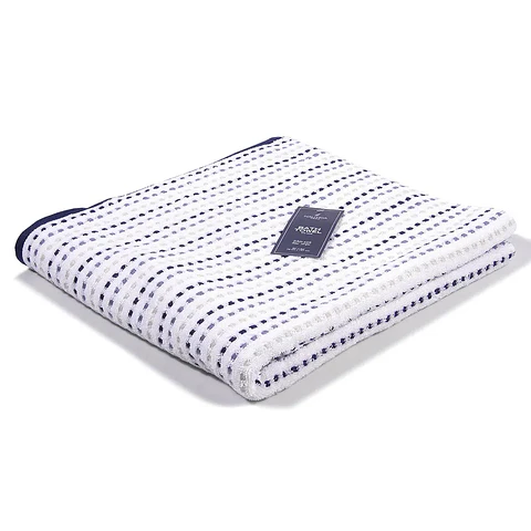 Toalla Baño Stripe Nautica 76 x 137 Blanco/Azul