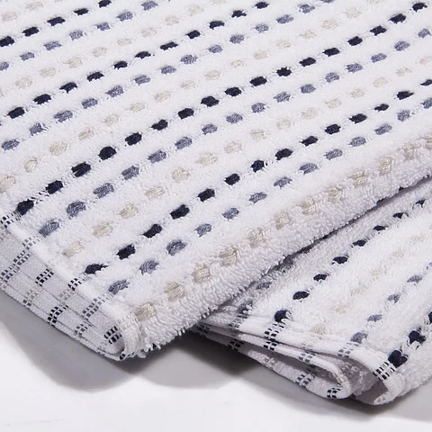 Toalla Baño Stripe Nautica 76 x 137 Blanco/Azul