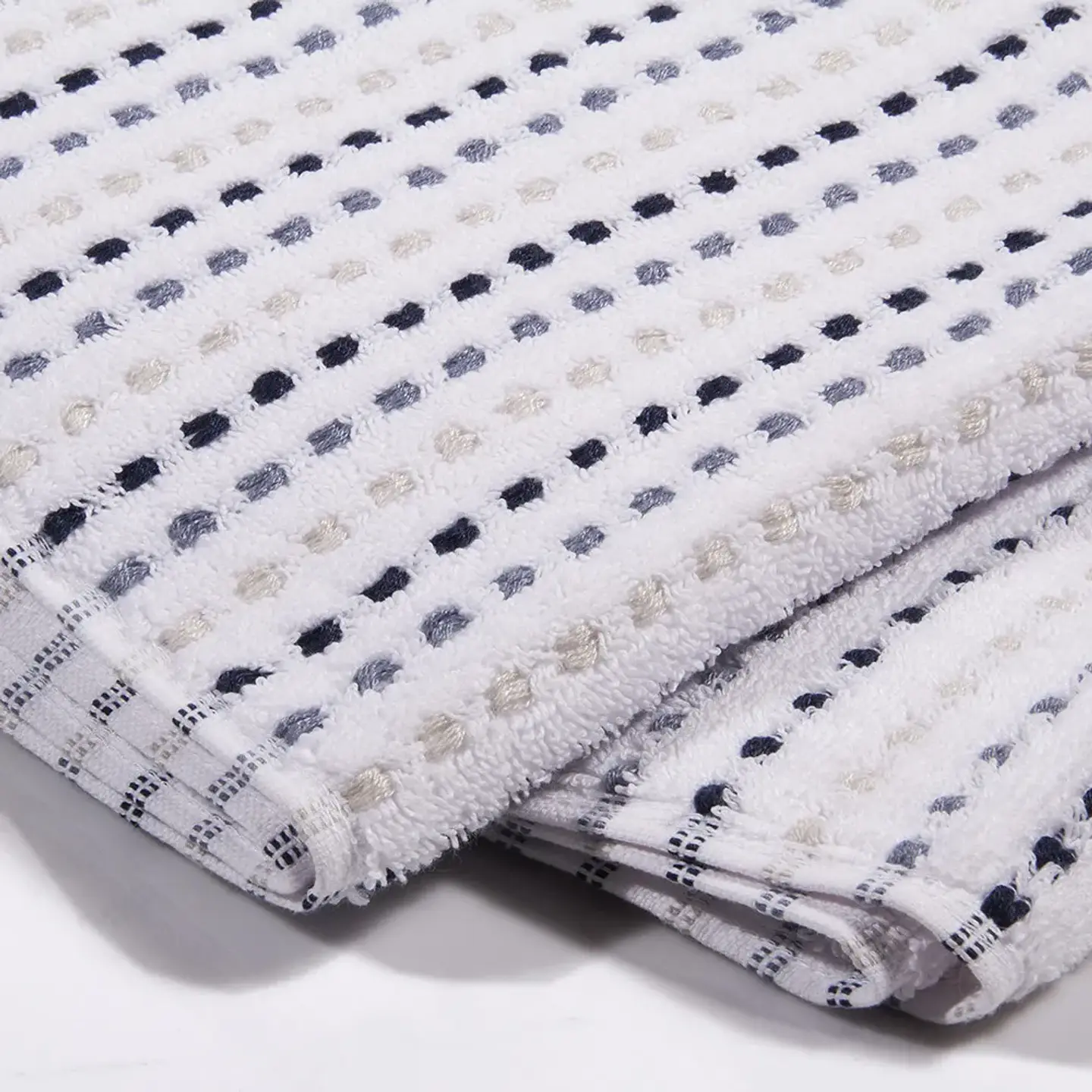 Toalla Baño Stripe Nautica 76 x 137 Blanco/Azul 2