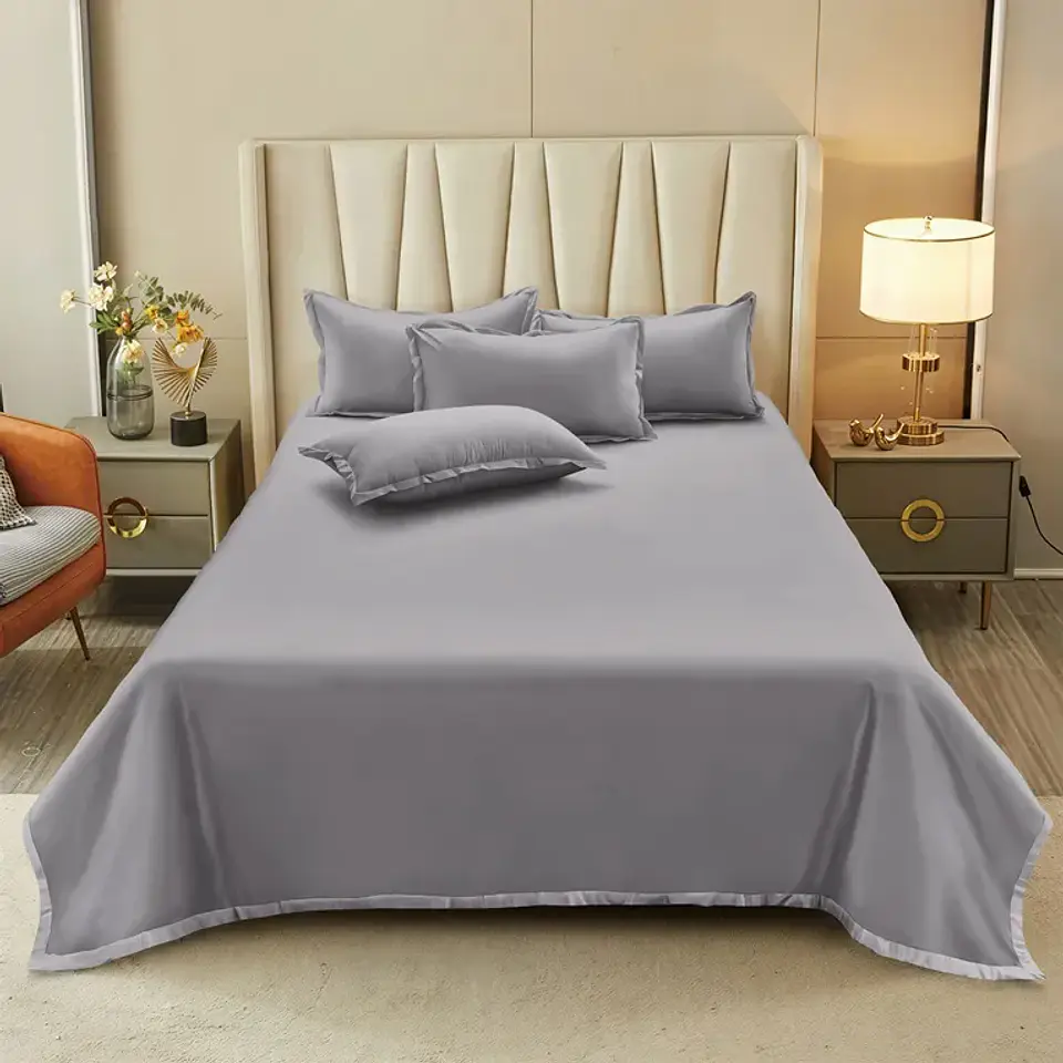 Sabanas Lisas Microfibra 3P. Nautica 1.5 Plazas Gris Oscuro 1