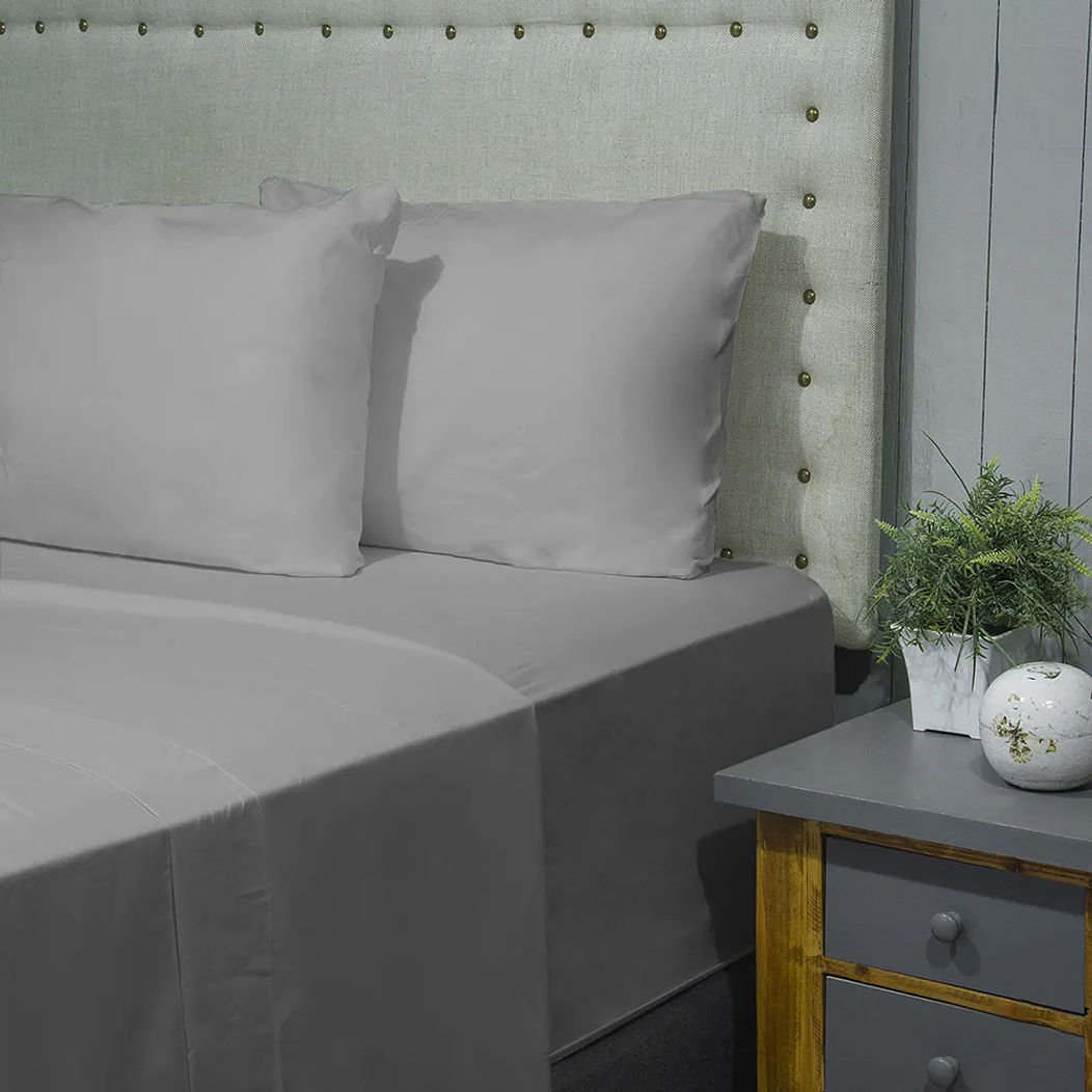 Sabanas Lisas Microfibra 4P. Nautica 2 Plazas , Gris 3