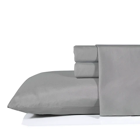 Sabanas Lisas Microfibra 4P. Nautica King , Gris Oscuro