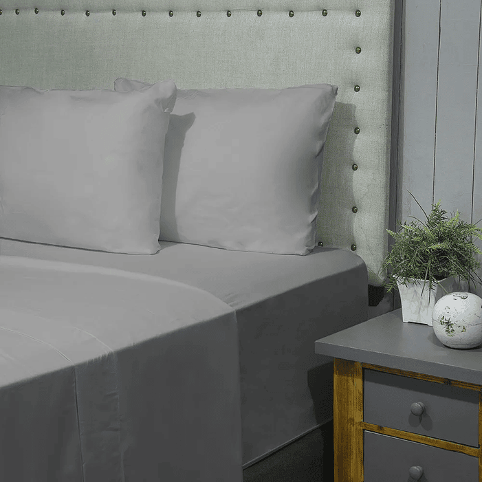 Sabanas Lisas Microfibra 4P. Nautica King , Gris 3