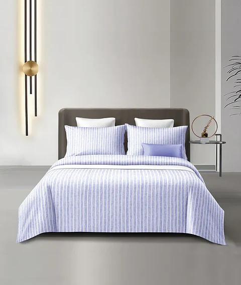 Sabanas Diseño Microfibra 3P. Nautica 1.5 Plazas, Celeste