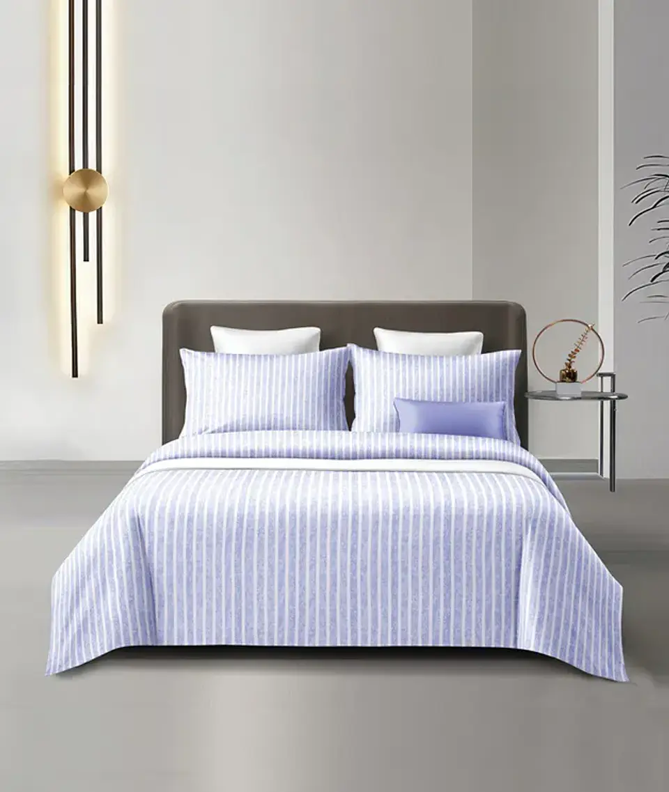 Sabanas Diseño Microfibra 3P. Nautica 1.5 Plazas, Celeste 2