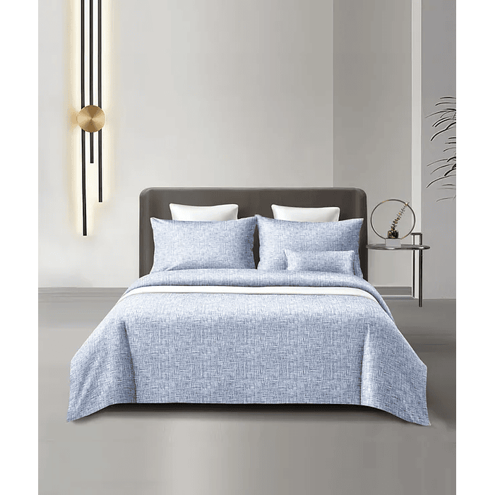 Sabanas Diseño Microfibra 4P. Nautica 2 Plazas, Azul 1