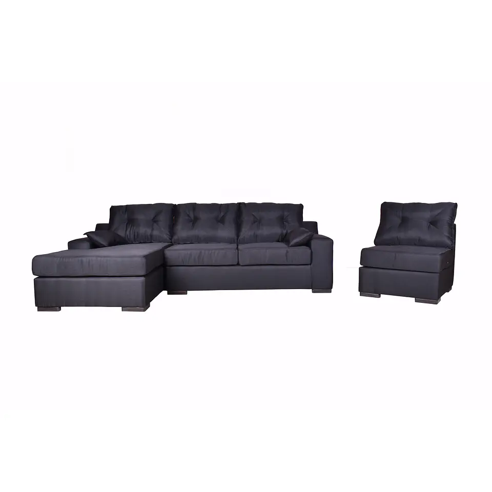  Seccional Modular  4c izquierdo Lucca Negro 1
