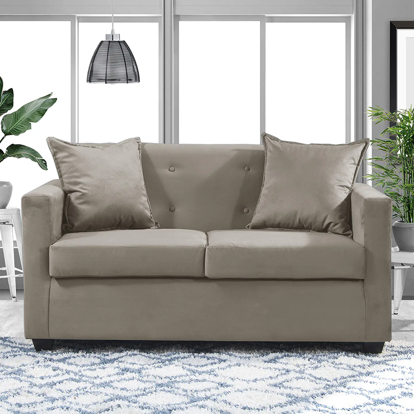 Sofá 2c Gramado Felpa Beige 5