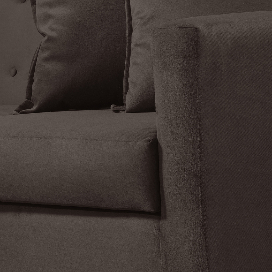 Sofá 2c Gramado Felpa Chocolate 6