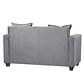 Sofá 2c Gramado Felpa Grey - Miniatura 3
