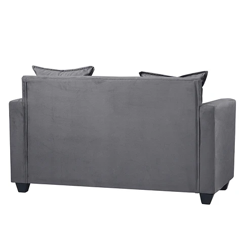 Sofá 2c Gramado Felpa Dark Grey