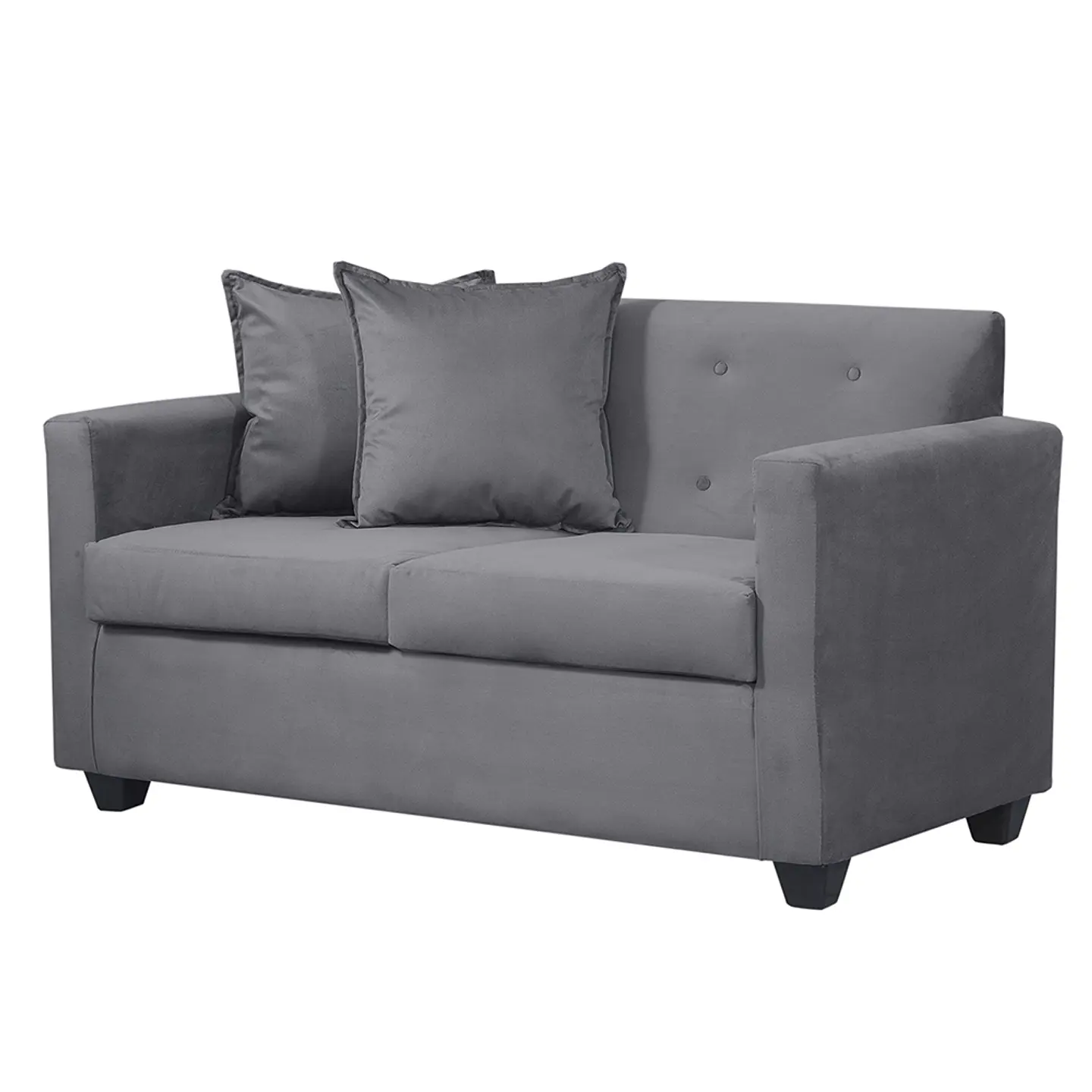 Sofá 2c Gramado Felpa Dark Grey 3