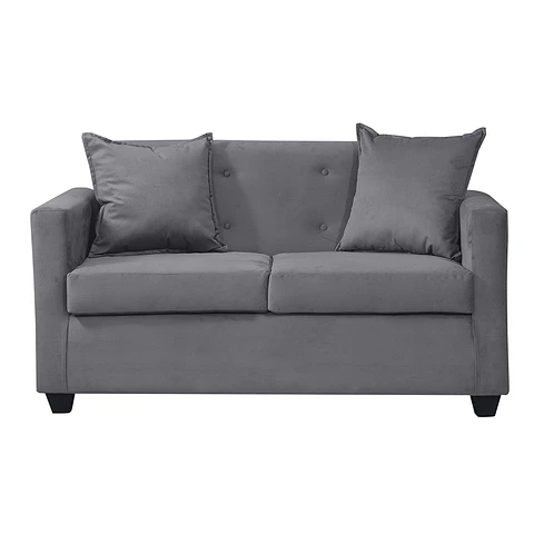 Sofá 2c Gramado Felpa Dark Grey