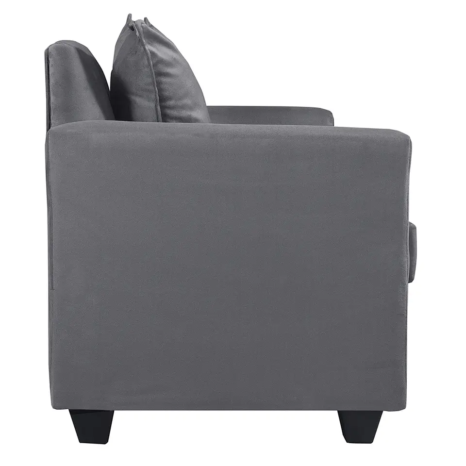 Sofá 2c Gramado Felpa Dark Grey 5