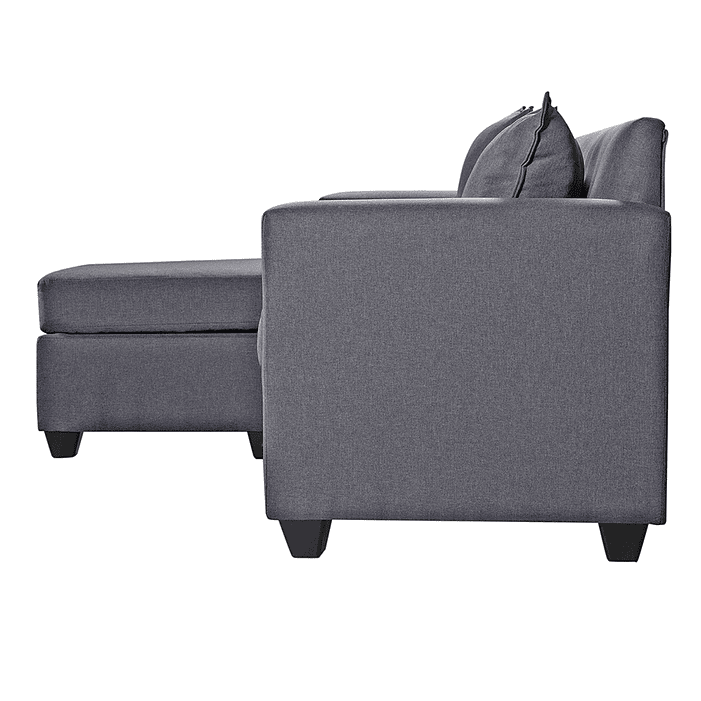 Seccional Intercambiamble Gramado Lino Sidney Dark Grey 2