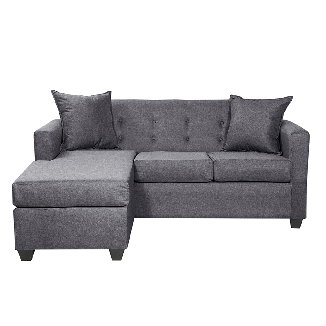 Seccional Intercambiamble Gramado Lino Sidney Dark Grey 1