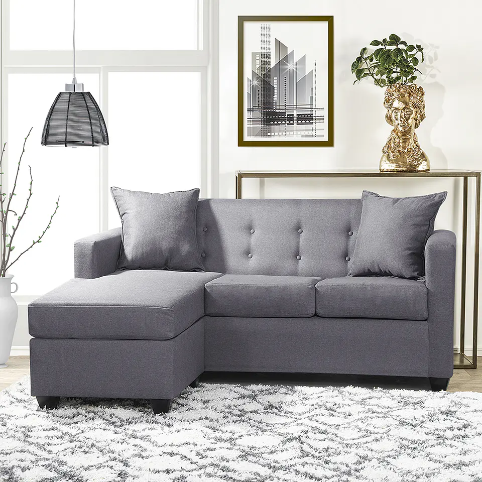 Seccional Intercambiamble Gramado Lino Sidney Grey 7