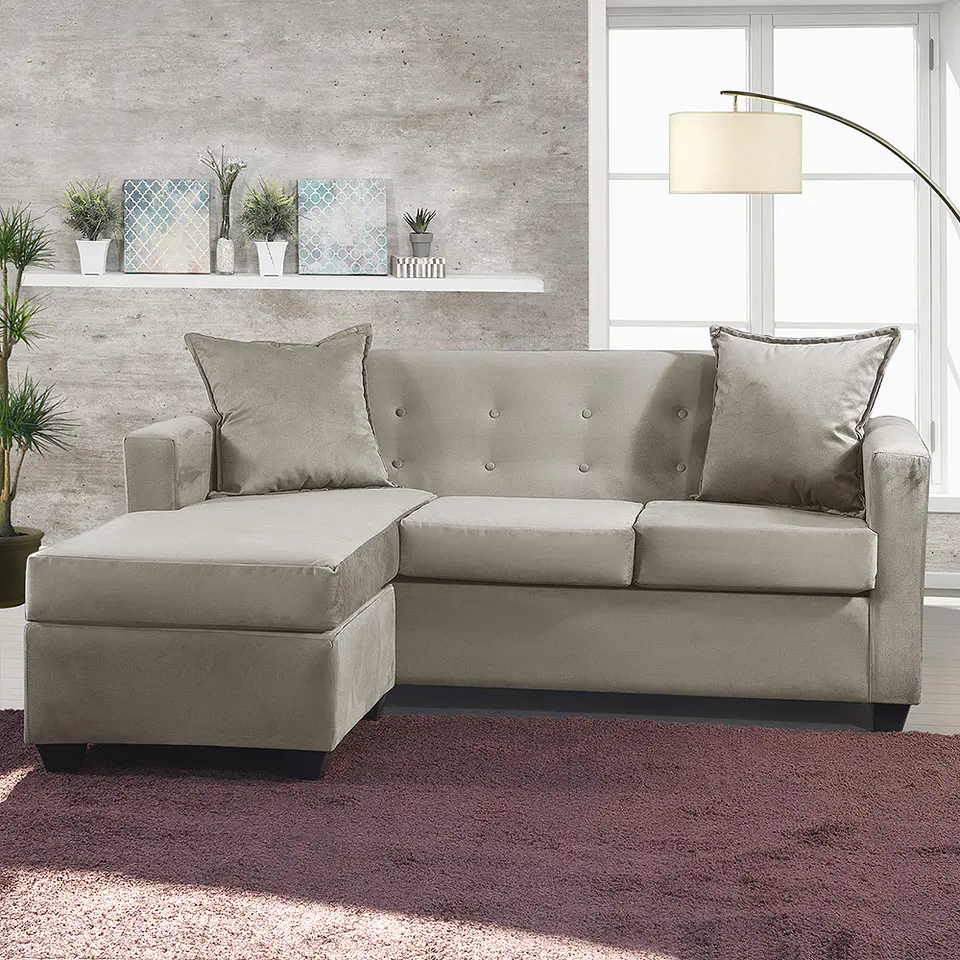 Seccional Intercambiamble Gramado Felpa Beige 8