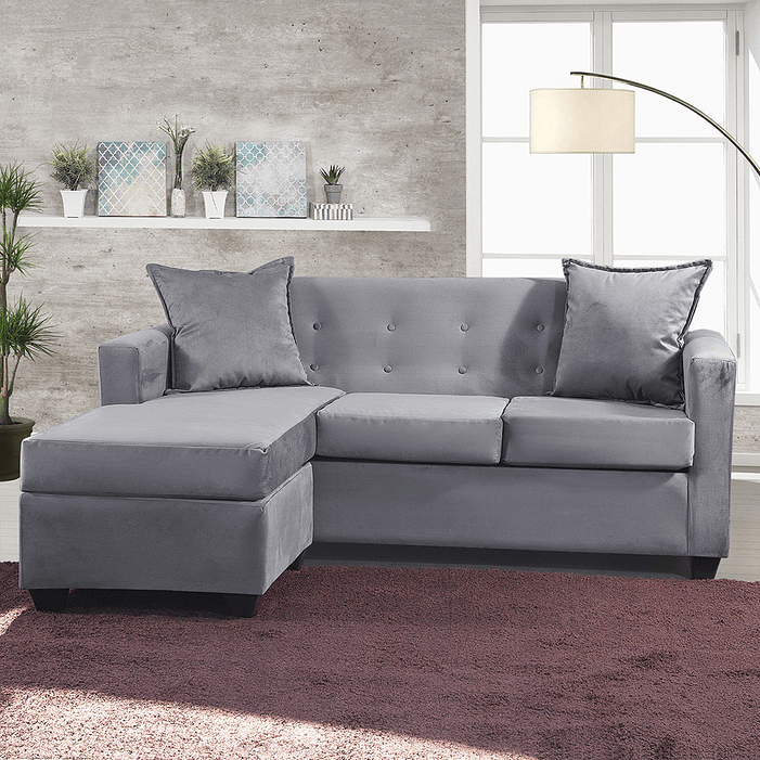 Seccional Intercambiamble Gramado Felpa Grey 8