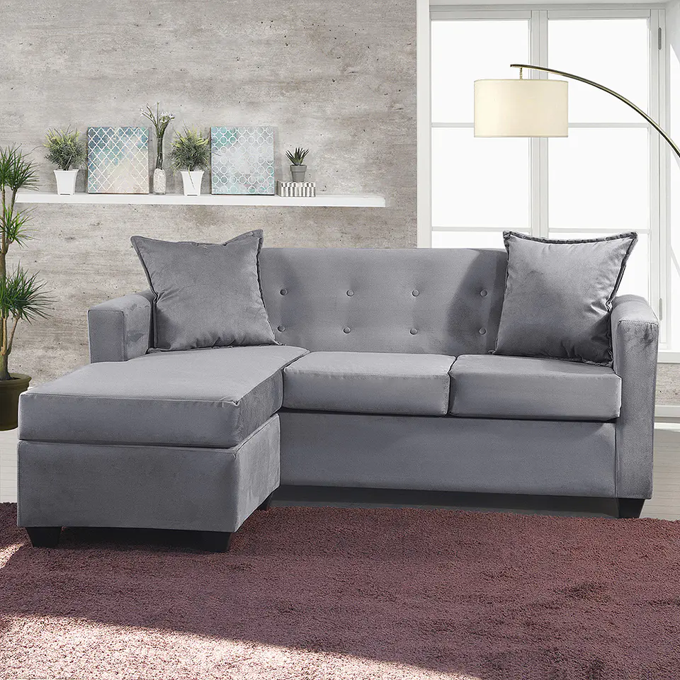 Seccional Intercambiamble Gramado Felpa Grey 8