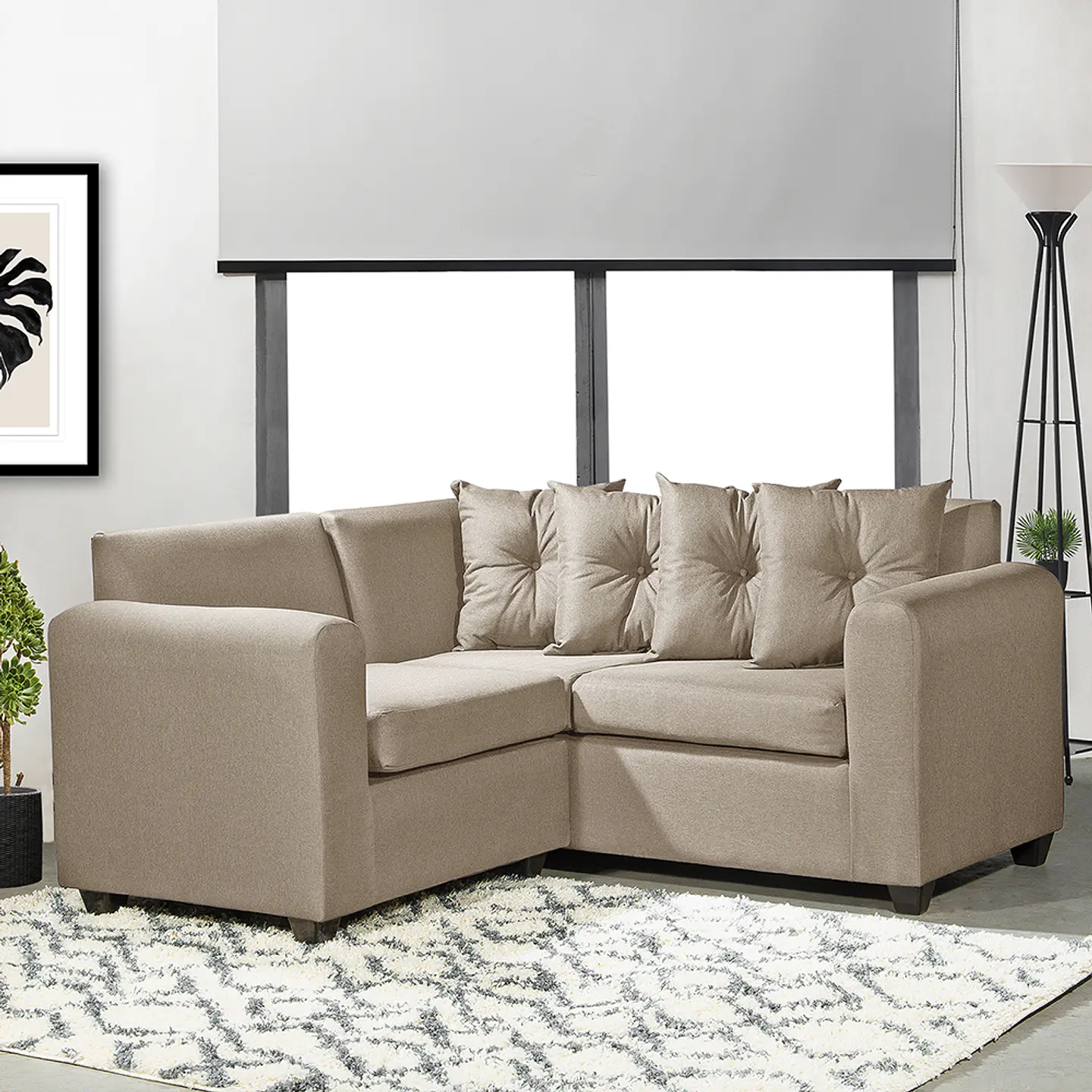 Seccional Esquinero Recife Lino Sidney Beige 6