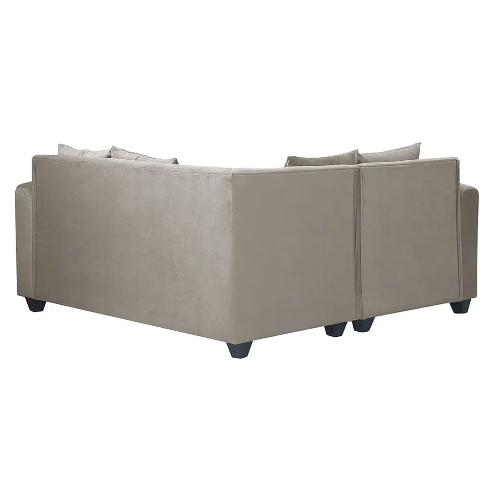 Seccional Esquinero Recife Felpa Beige 5
