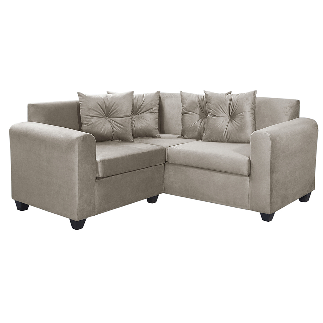 Seccional Esquinero Recife Felpa Beige 7