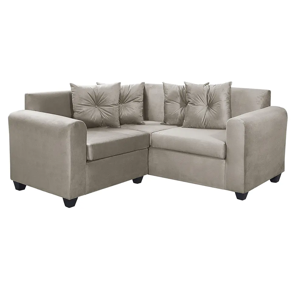 Seccional Esquinero Recife Felpa Beige 7