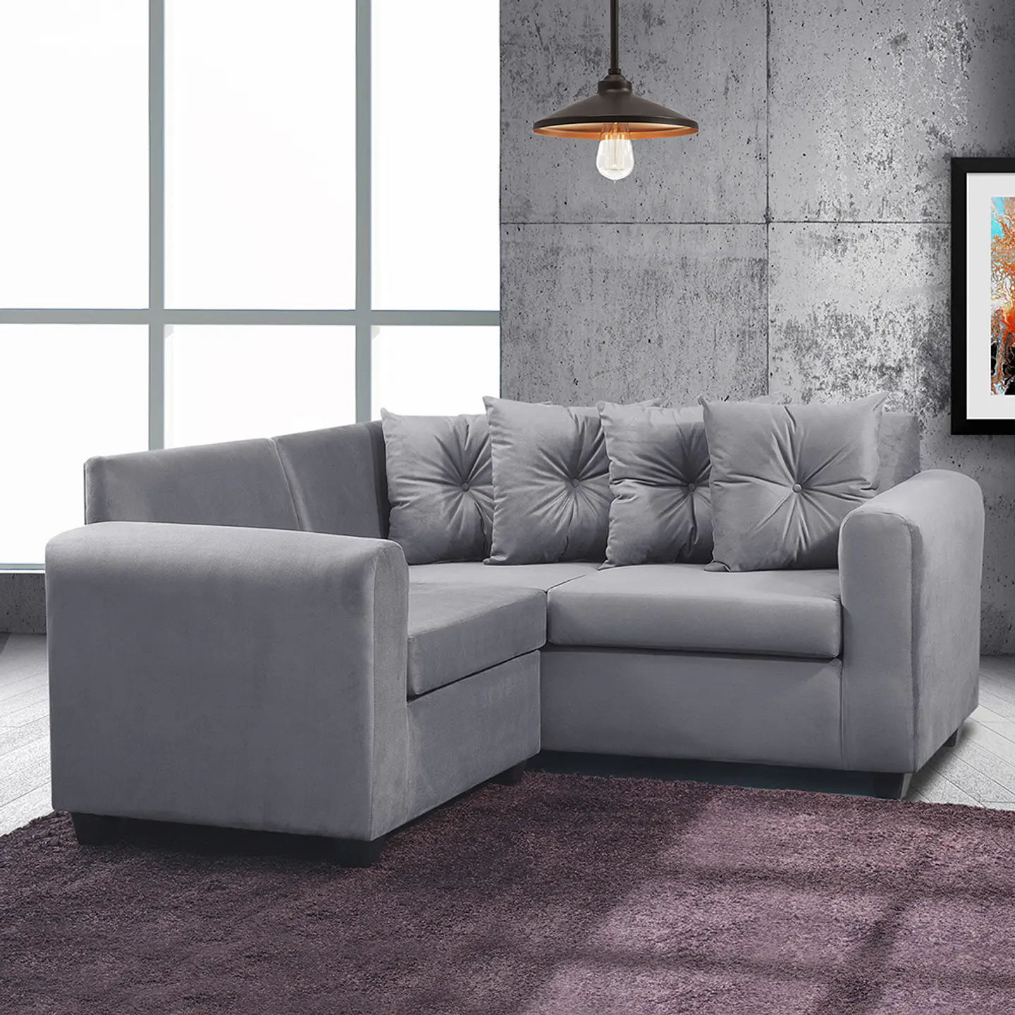 Seccional Esquinero Recife Felpa Grey 6