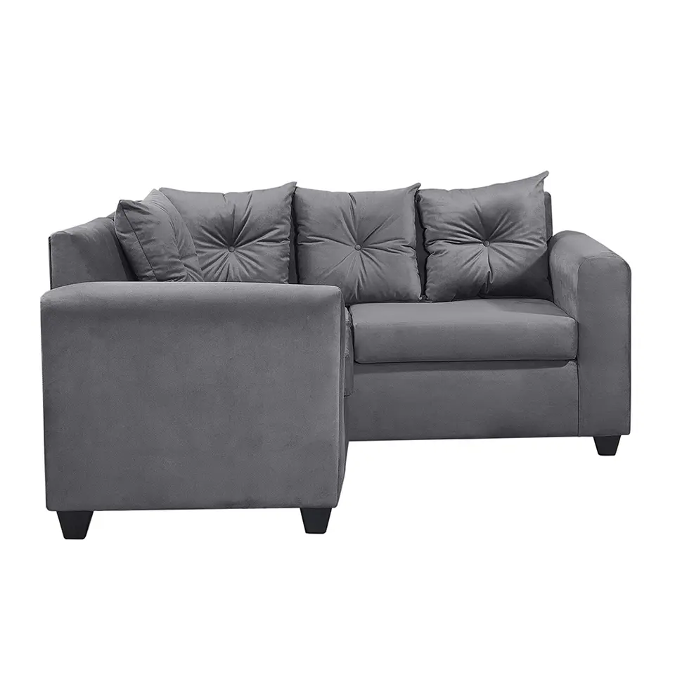 Seccional Esquinero Recife Felpa Dark Grey 3