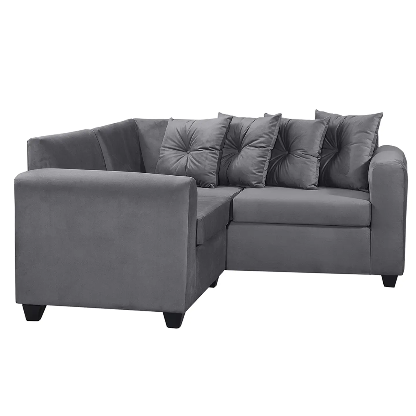 Seccional Esquinero Recife Felpa Dark Grey 1