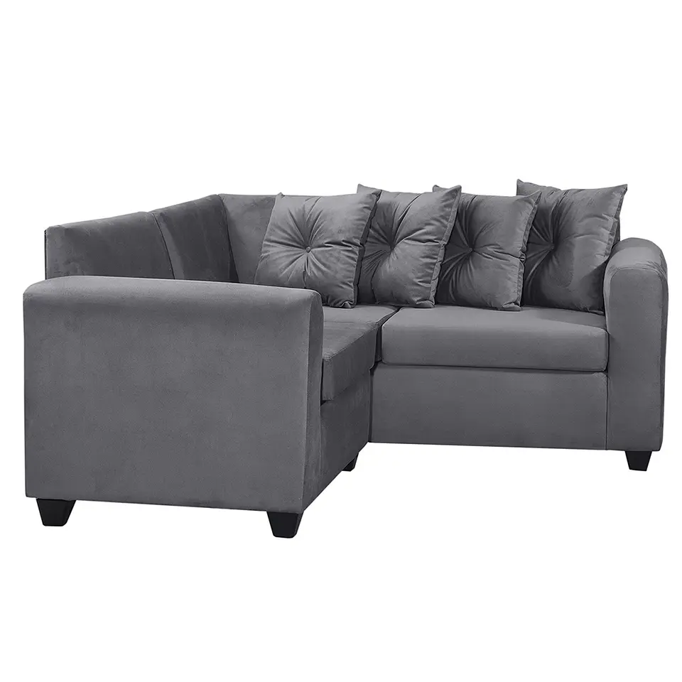 Seccional Esquinero Recife Felpa Dark Grey 1