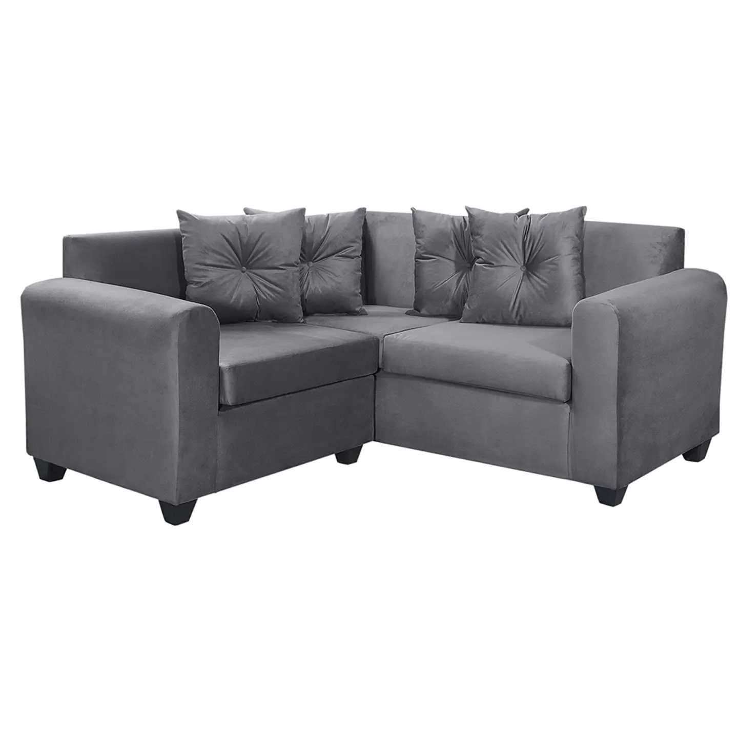 Seccional Esquinero Recife Felpa Dark Grey 5