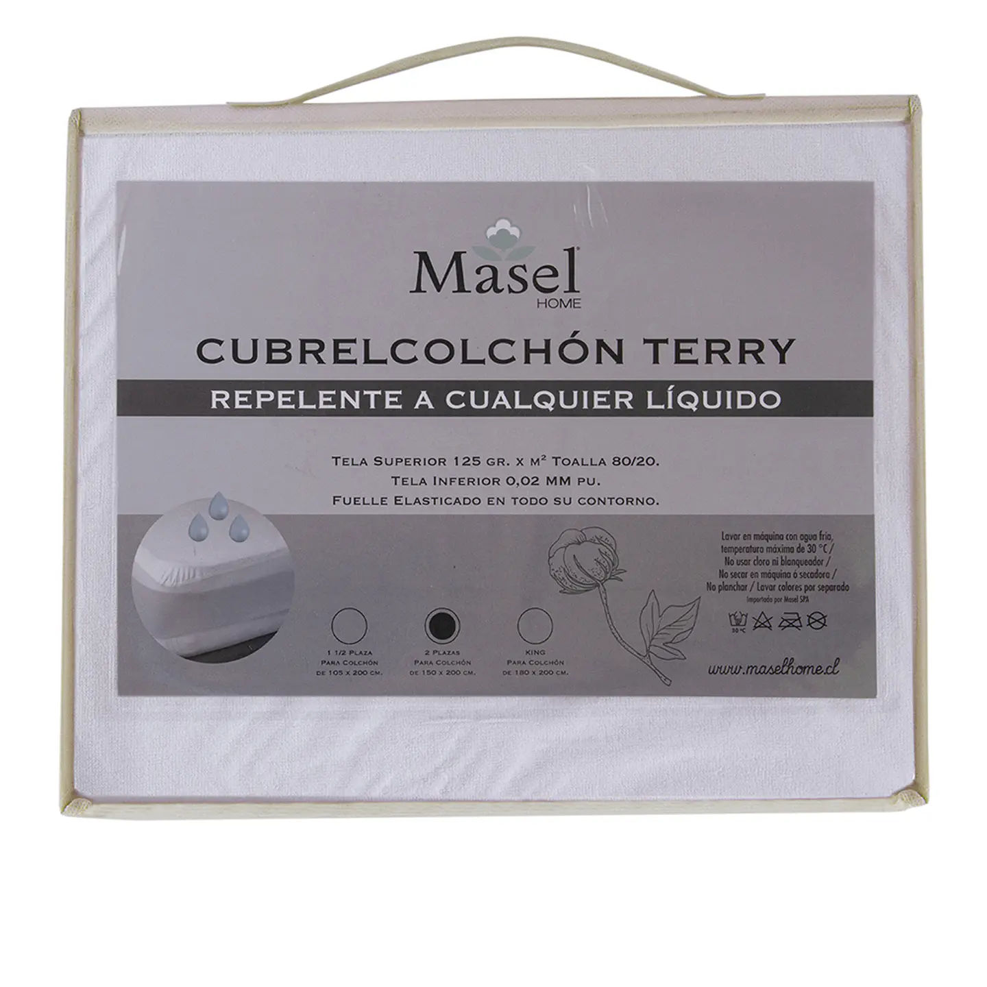 Cubre Colchón Faldón Waterprof Terry Single 1.5 Plaza 1