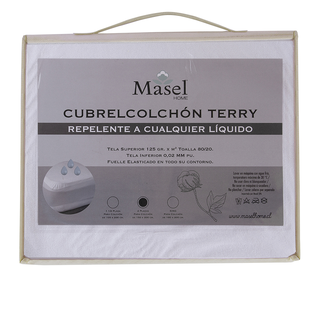 Cubre Colchón Faldón Waterprof Terry King 1
