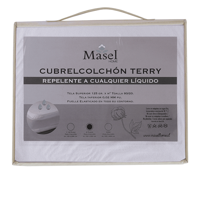 Cubre Colchón Faldón Waterprof Terry  2PL 1