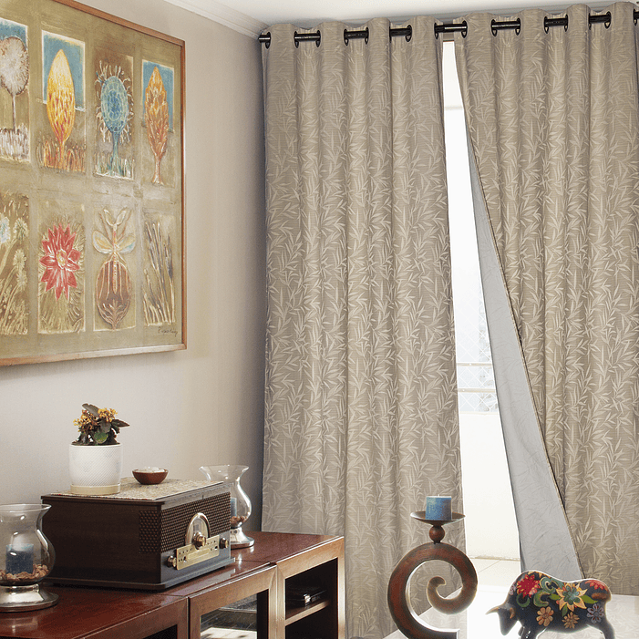 Set 2 Cortinas Black Out PANDA 1.40 X 2.25 CRUDO 5