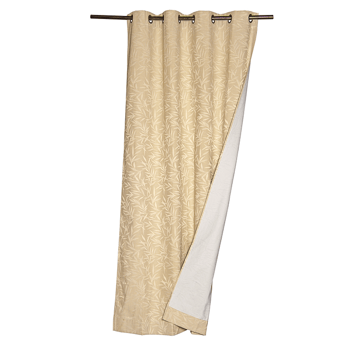 Set 2 Cortinas Black Out PANDA 1.40 X 2.25 Beige 1