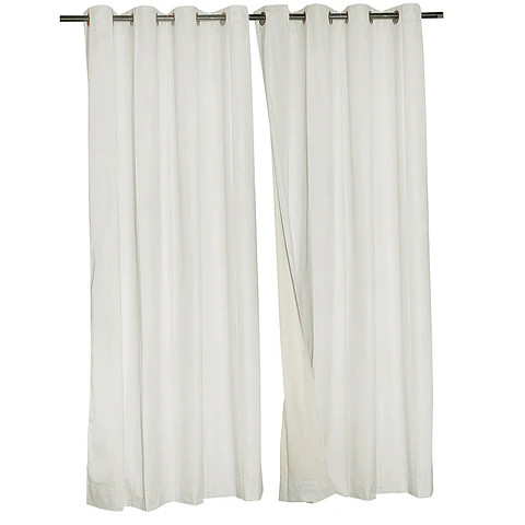 Set  2 Cortinas  Black Out classic 1.40 x 2.25 IVORY