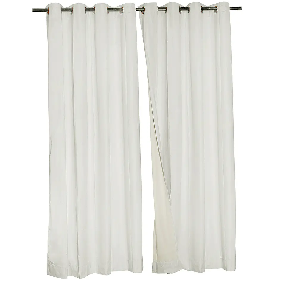 Set  2 Cortinas  Black Out classic 1.40 x 2.25 IVORY 1