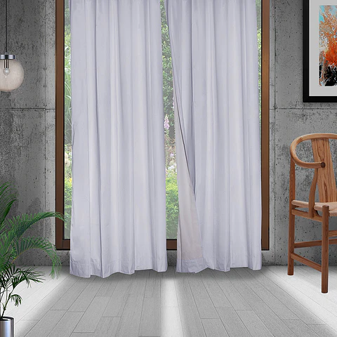 Set  2 Cortinas  Black Out classic 1.40 x 2.25 WHITE