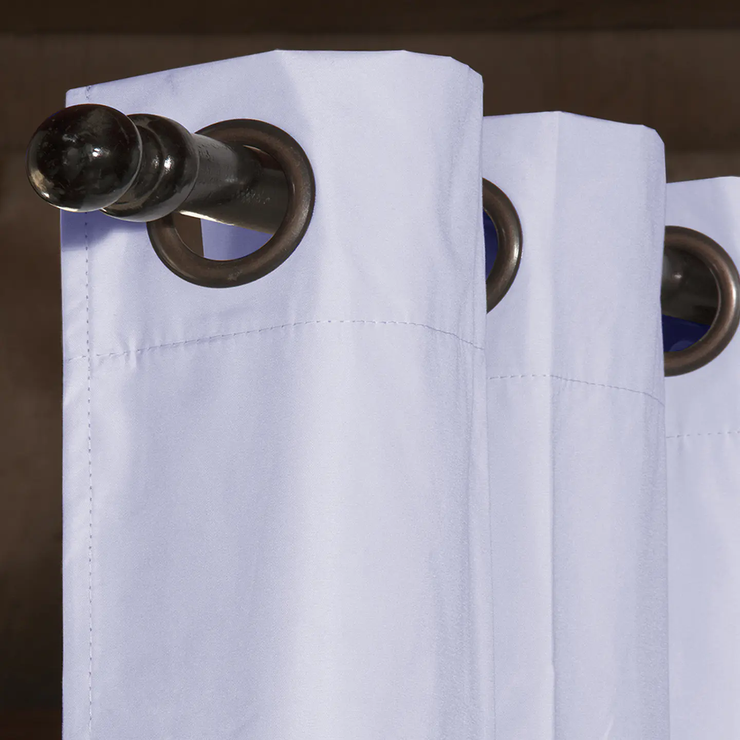 Set  2 Cortinas  Black Out classic 1.40 x 2.25 WHITE 3