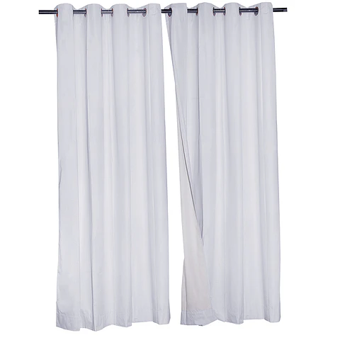 Set  2 Cortinas  Black Out classic 1.40 x 2.25 WHITE