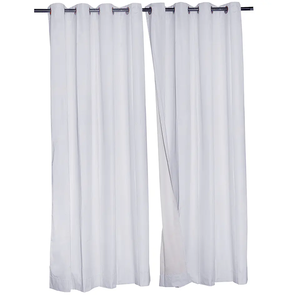 Set  2 Cortinas  Black Out classic 1.40 x 2.25 WHITE 1