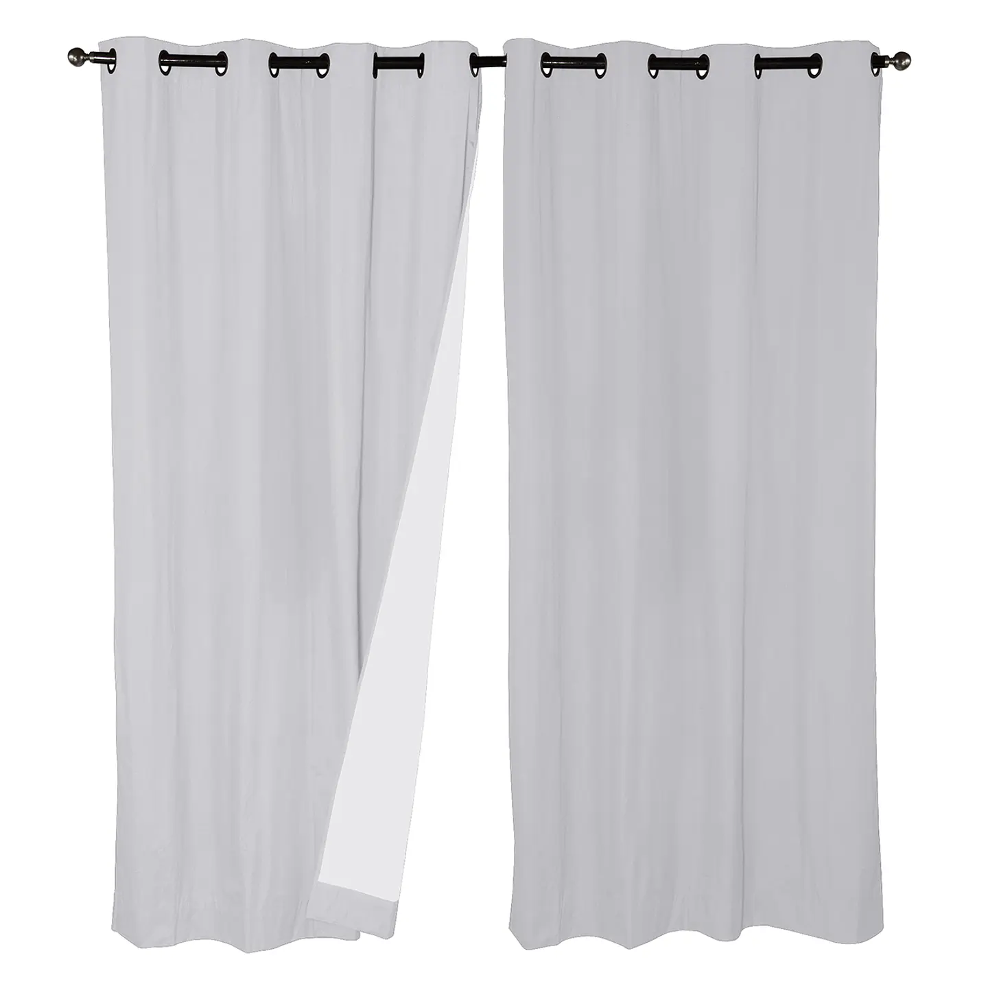 Set  2 Cortinas  Black Out classic 1.40 x 2.25 WHITE 6