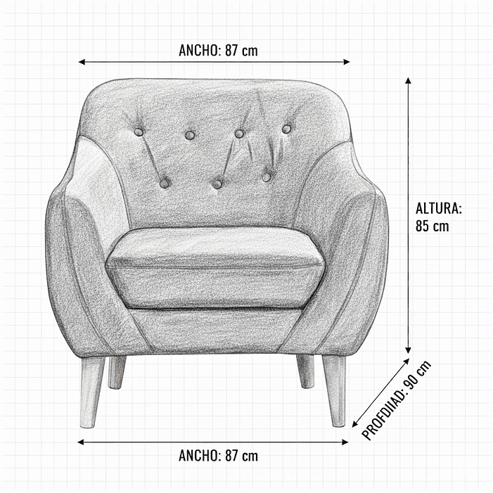 Poltrona Norway 1C Turquesa  87x90x85 4
