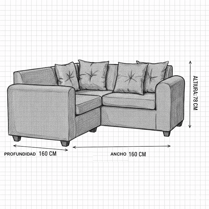 Seccional Esquinero Recife Lino Sidney Grey 8