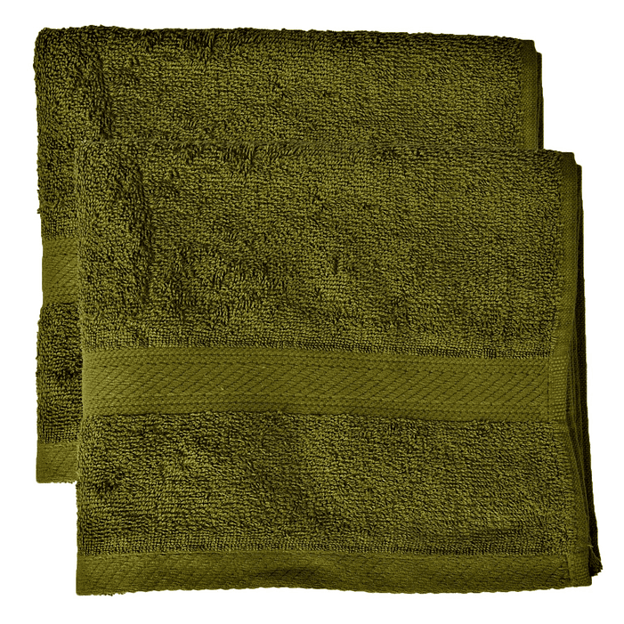 Juego de Toallas verde  Musgo 100% algodón 1