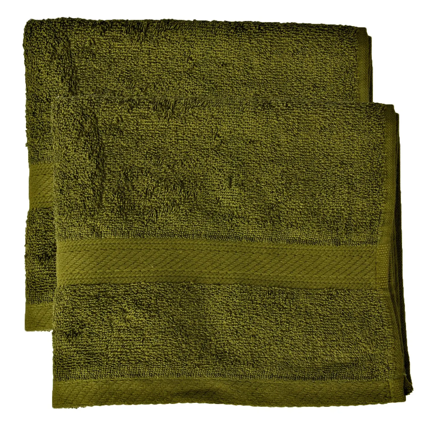Juego de Toallas verde  Musgo 100% algodón 1