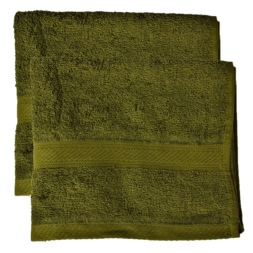 Juego de Toallas verde  Musgo 100% algodón 1